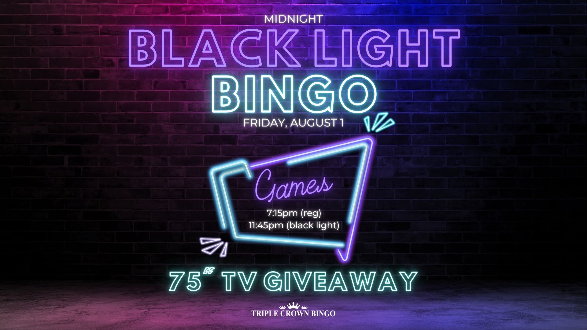 TCB Black Light Bingo